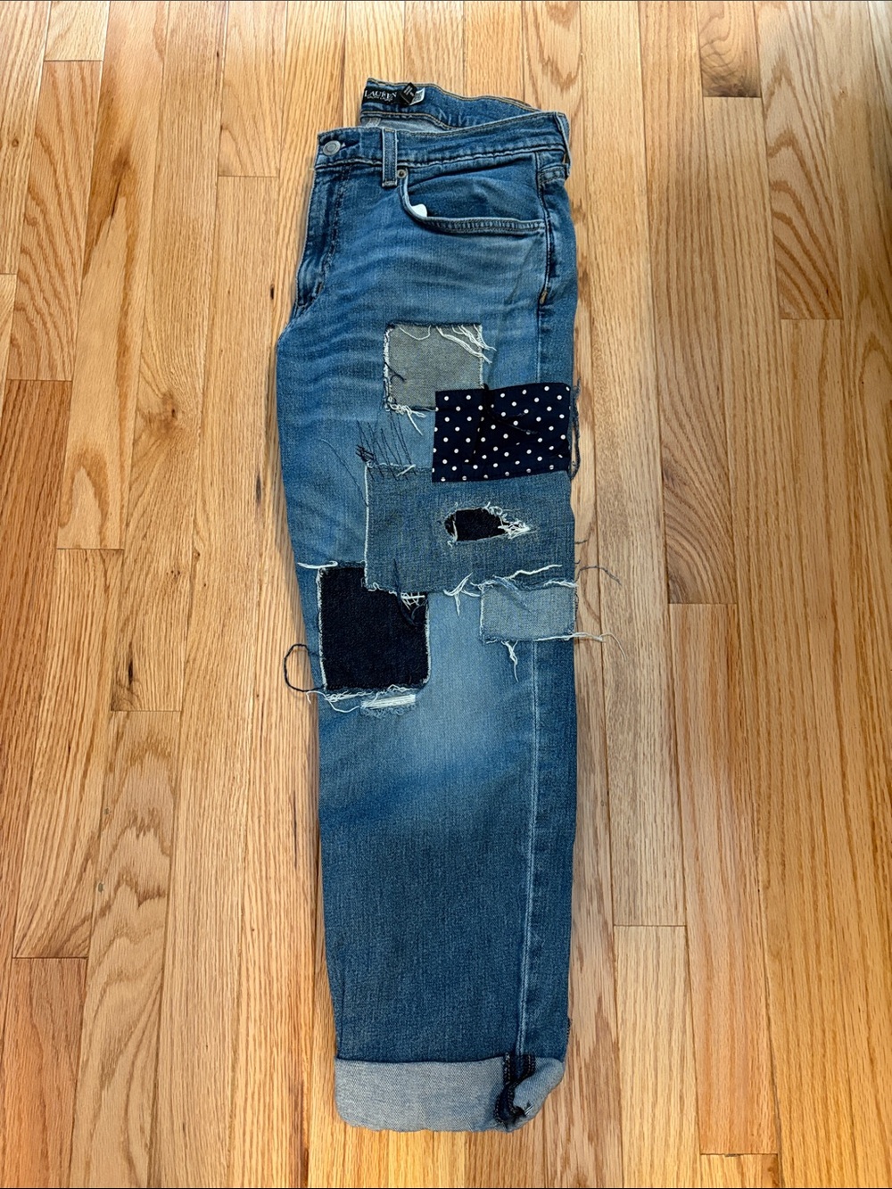 Lauren Distressed Patchwork Women’s Jeans